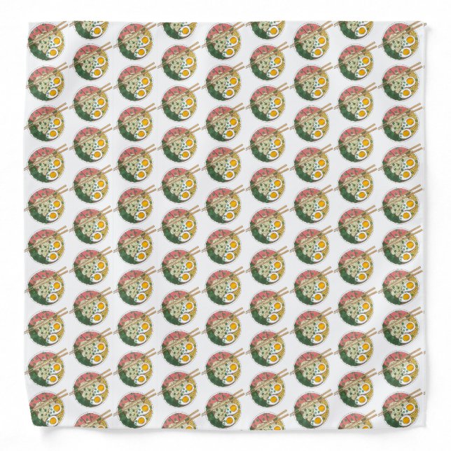 Ramen Noodles Bowl Japanese Food Restaurant Foodie Bandana (Front)