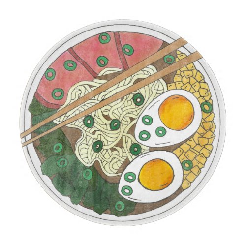 Ramen Noodles Bowl Japanese Food Restaurant Foodie Cutting Board