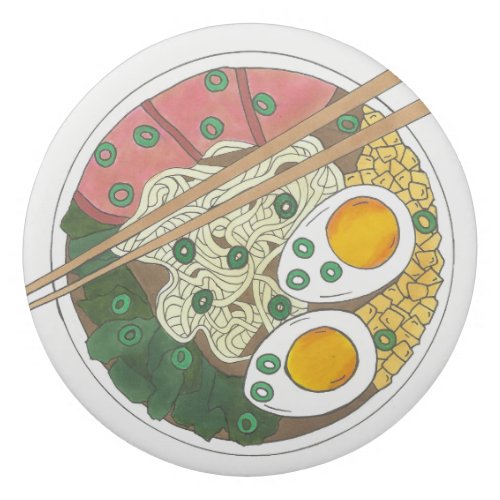 Ramen Noodles Bowl Japanese Food Restaurant Foodie Eraser