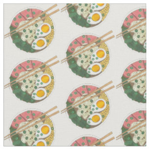 Ramen Noodles Bowl Japanese Food Restaurant Foodie Fabric
