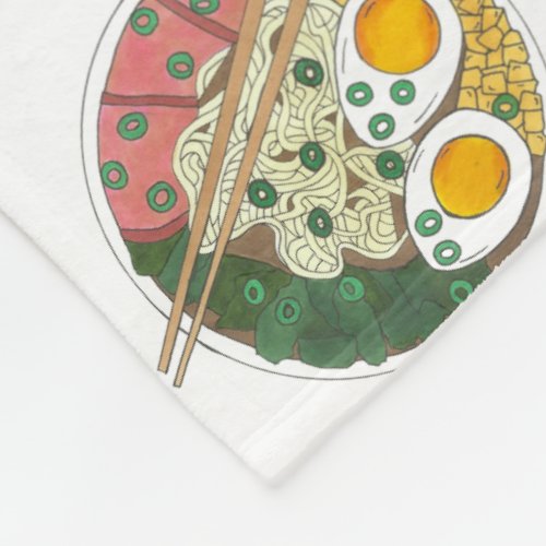 Ramen Noodles Bowl Japanese Food Restaurant Foodie Fleece Blanket