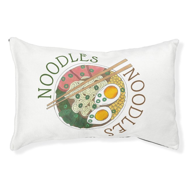 Ramen Noodles Bowl Japanese Food Restaurant Foodie Pet Bed (Front)