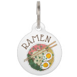 Ramen Noodles Bowl Japanese Food Restaurant Foodie Pet ID Tag