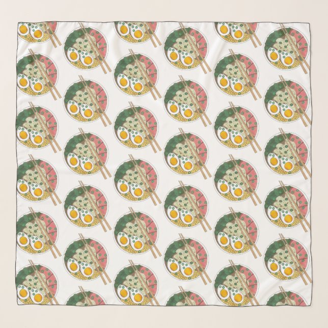 Ramen Noodles Bowl Japanese Food Restaurant Foodie Scarf (Front (Horizontal))