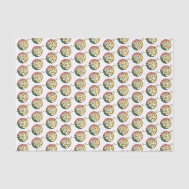 Ramen Noodles Bowl Japanese Food Restaurant Foodie Tissue Paper (Front)