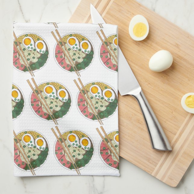 Ramen Noodles Bowl Japanese Food Restaurant Foodie Towel (Quarter Fold)
