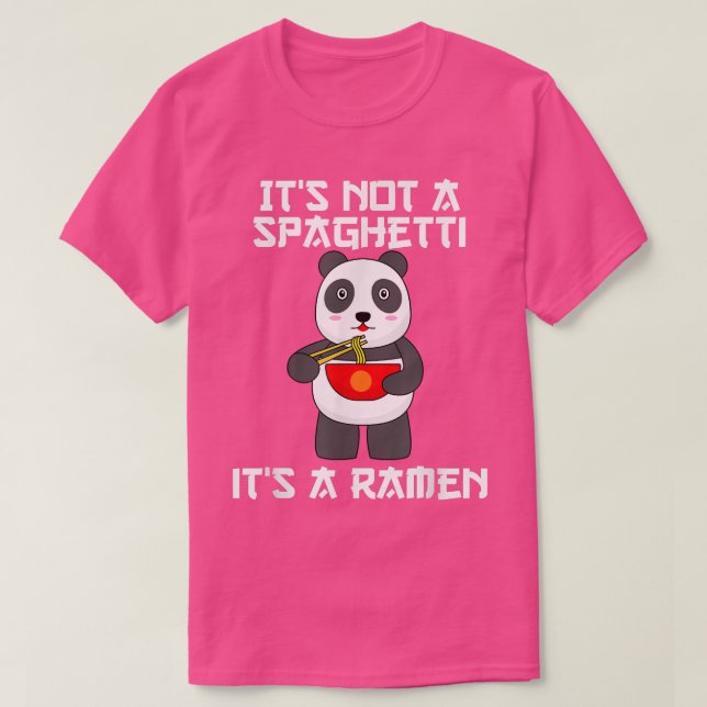 Ramen Noodles Bowl With Chopsticks & Panda For Ram T-Shirt (Design Front)