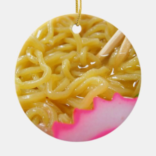Ramen Noodles Ceramic Ornament