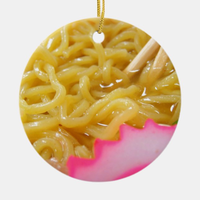 Ramen Noodles Ceramic Ornament (Front)
