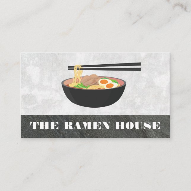 Ramen Noodles | Chopstick Business Card (Front)