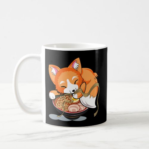 Ramen Noodles Fox Kawaii Japanese Anime Coffee Mug