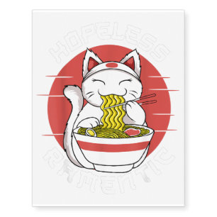 Ramen Noodles Hopeless Ramentic Japanese Kawaii Temporary Tattoos