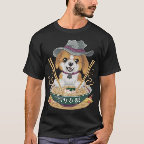 Ramen NoodlesJapanese Culture Anime dog lovers T_Shirt
