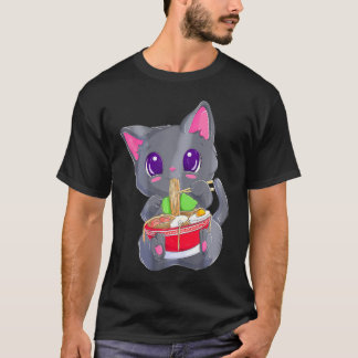 Ramen Noodles Kawaii Anime Neko Cat        T-Shirt