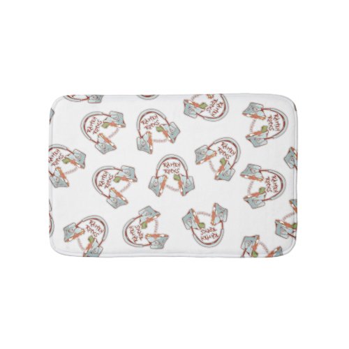 Ramen noodles music pattern bath mat