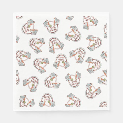 Ramen noodles music pattern napkins