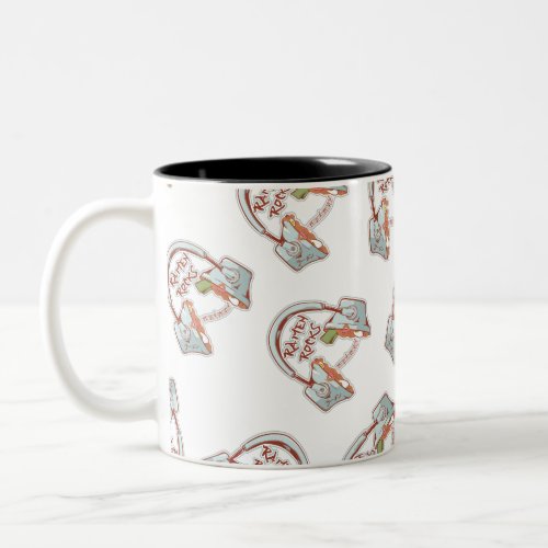 Ramen noodles music pattern Two_Tone coffee mug