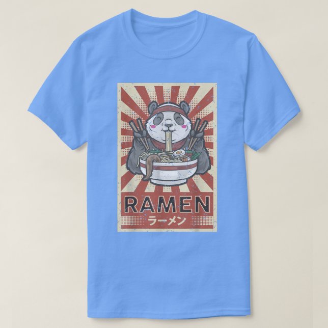 Ramen noodles Panda kawaii  T-Shirt (Design Front)
