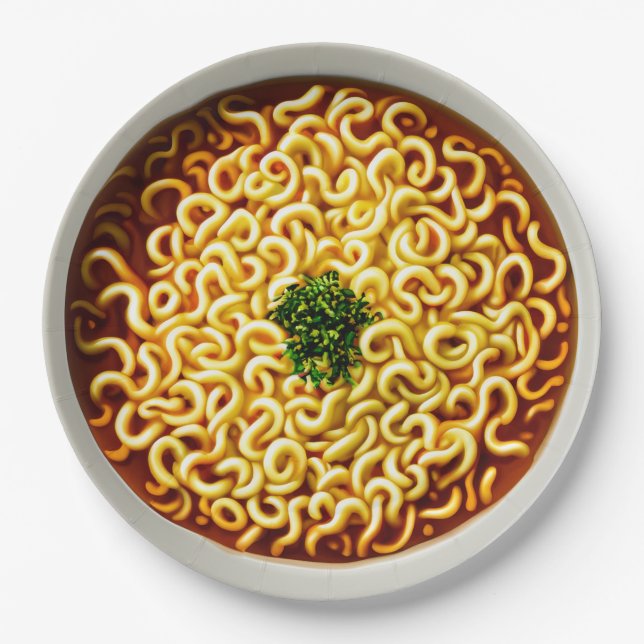 Ramen Noodles Paper Plates (Front)