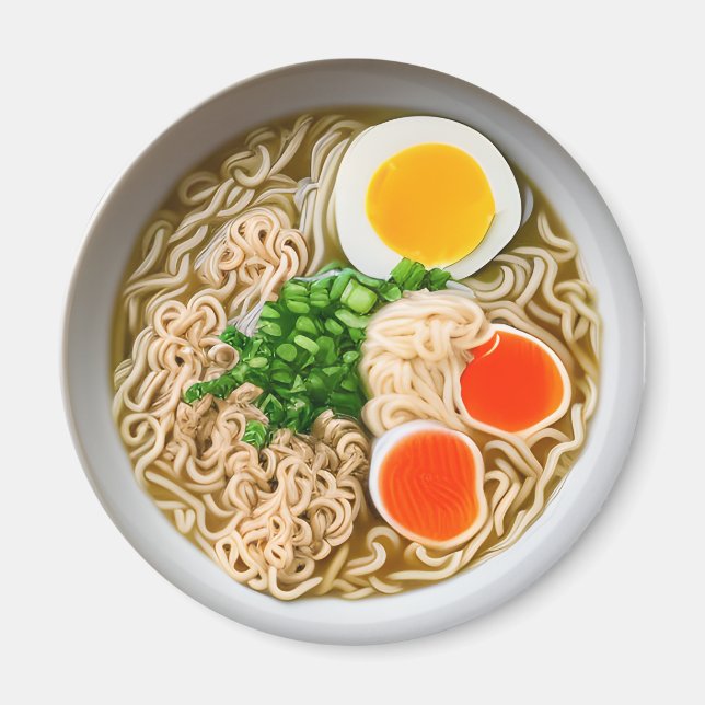 Ramen Noodles with Boiled Egg Food Magnet (Front)