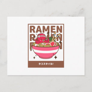 Ramen Octopus Style - Ramen With Octopus Postcard