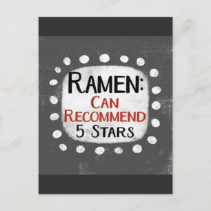 Ramen Review 5 Stars Postcard