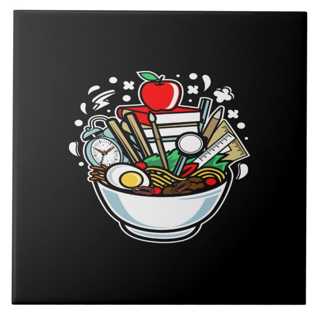 Ramen School Ceramic Tile (Front)