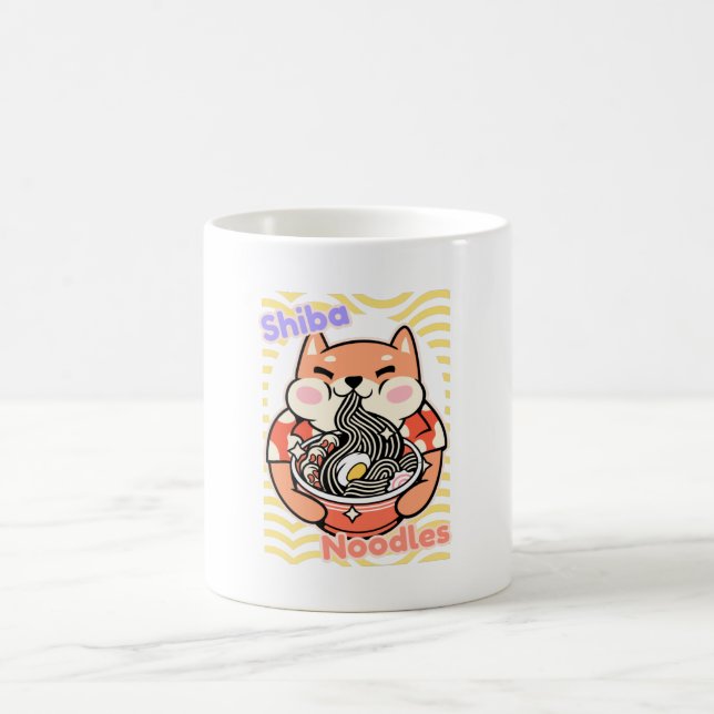 Ramen Shiba Noodles - Ramen Hot Noodles Coffee Mug (Center)