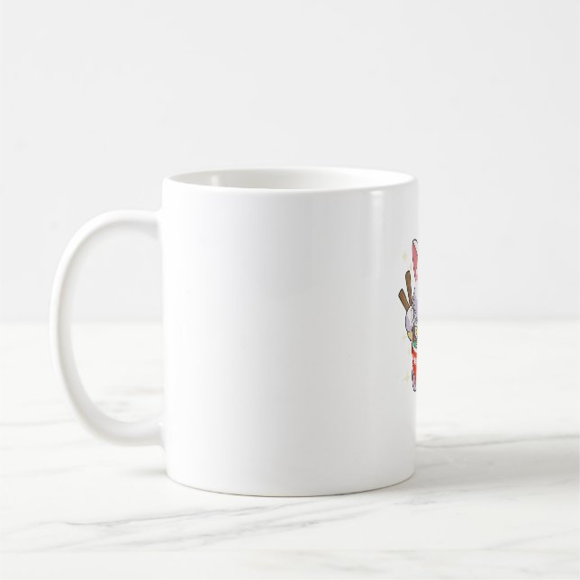 Ramen Shirt Cat Eating Noodles Japanese Food Anime Coffee Mug (Left)