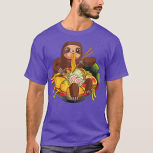 Ramen Sloth Kawaii Anime Japanese Food Gifts Girls T-Shirt