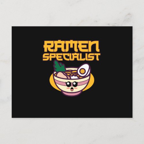 Ramen Specialist Anime Kawaii Ramen Noodles Lover Announcement Postcard