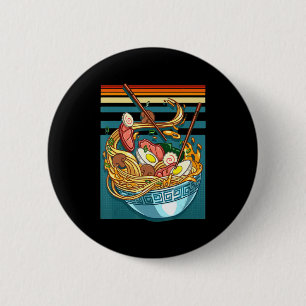 Ramen Style Vintage Anime Japanese Food Gifts Girl Button