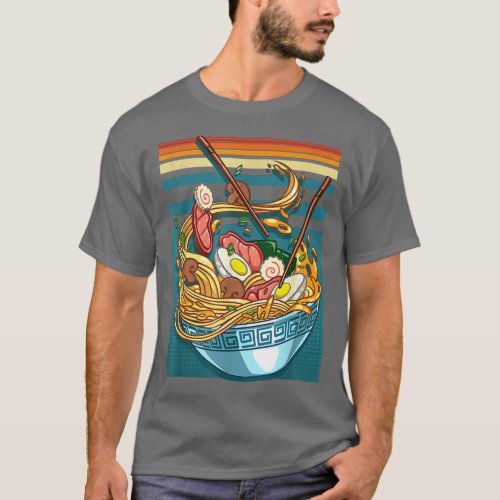 Ramen Style Vintage Anime Japanese Food Gifts Girl T_Shirt