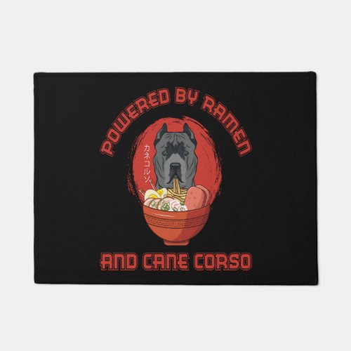 Ramen Sushi Cane Corso Dog T_Shirt Doormat