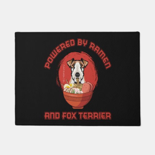 Ramen Sushi Fox Terrier Dog T_Shirt Doormat