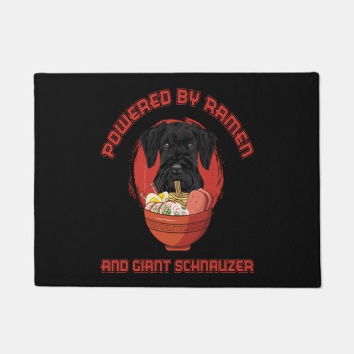 Ramen Sushi Giant Schnauzer Dog T_Shirt Doormat