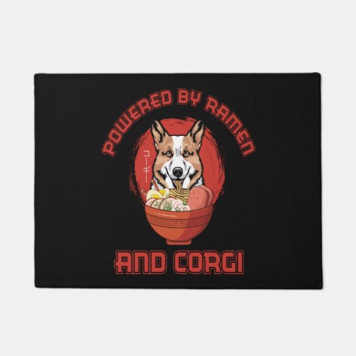 Ramen Sushi Welsh Corgi Dog T_Shirt Doormat