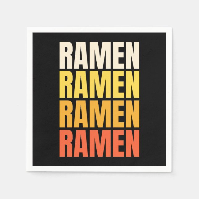 Ramen text design napkins (Front)