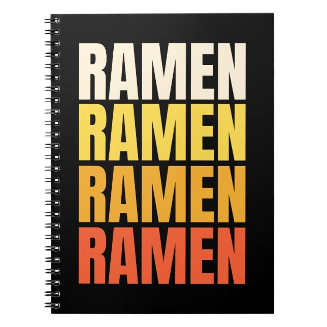 Ramen text design notebook (Front)