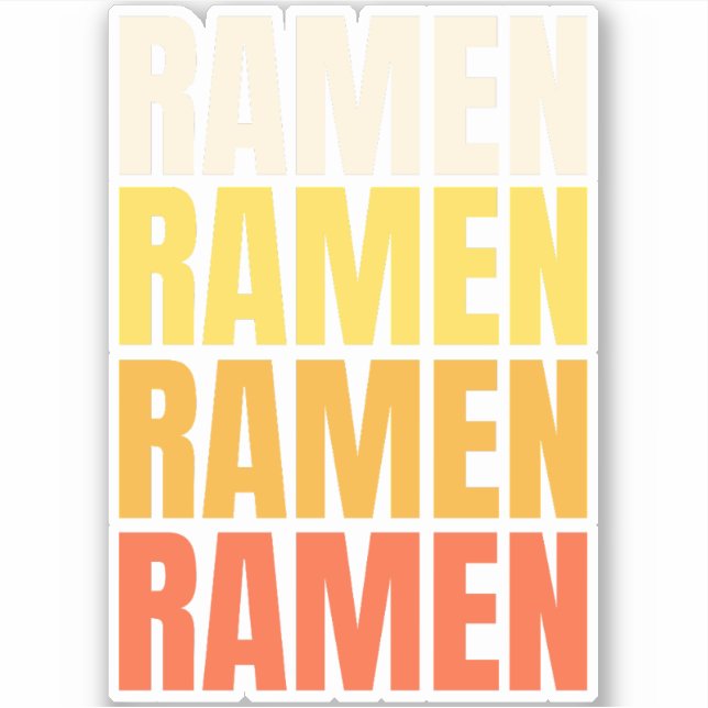 Ramen text design sticker (Front)