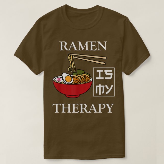 Ramen Therapy Ironic Noodle Squad Ramen Bowl  T-Shirt (Design Front)