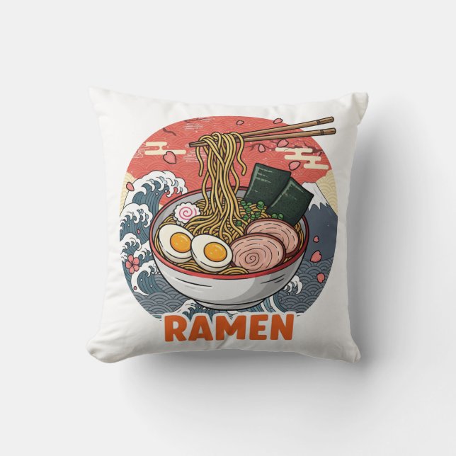 Ramen Throw Pillow (Front)