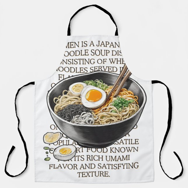 Ramen vintage sketch by CallisC Arts ⭐⭐⭐⭐⭐ Apron (Front)