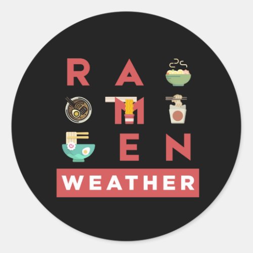 Ramen Weather Classic Round Sticker