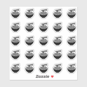 Ramen Wedding Place Card Meal Party Menu Choice Sticker