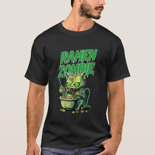 Ramen Zombie Cat Kitty Kitten Lover Halloween Tank