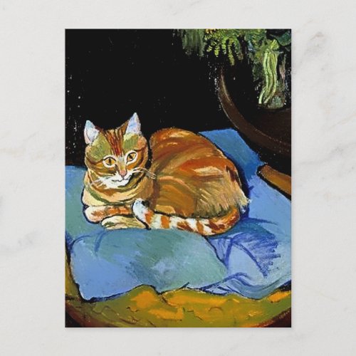 Raminou on a Blue Blanket by Suzanne Valadon Postcard