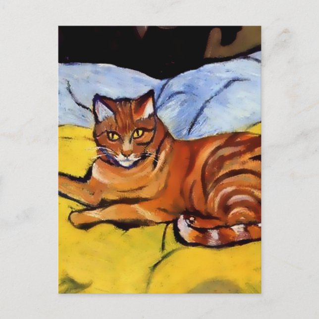 “Raminou on a Yellow Blanket’ by Suzanne Valadon Postcard (Front)