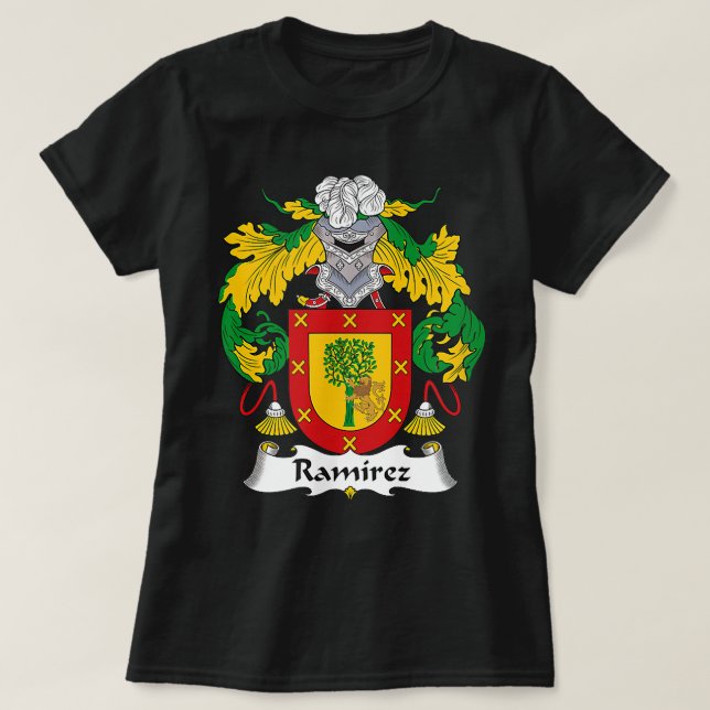 Ramirez Coat of Arms  Family Crest  T-Shirt (Design Front)