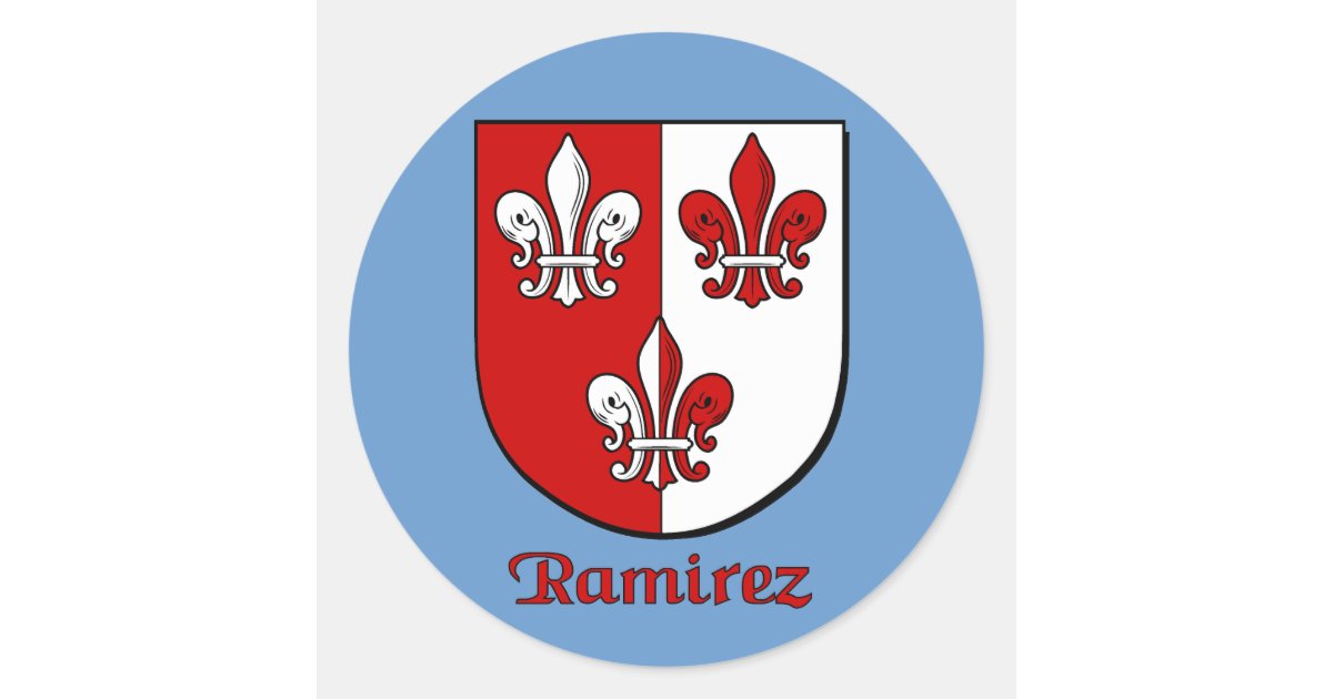 Ramirez Family Shield Stickers | Zazzle